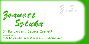 zsanett szluka business card